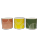 Cache-pot cylindre - Collection "Géométrique" - Mix 3 couleurs - PM