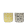 Cache-pot cylindre - Collection "feuilles en épi" - Mix 2 couleurs (jaune/noir) - MM