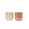 Cache-pot cylindre - Collection "Soleil" - Mix 2 couleurs (beige/terracotta) - PM