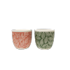 Cache-pot rond - Collection "Feuillage" - Mix 2 couleurs/ 2 décors - PM
