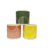 Cache-pot cylindre - Collection "Géométrique" - Mix 3 couleurs - MM