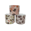 Cache pot rond  - Collection " Granit coloré " - Mix 3 décors - MM