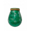 NOUVEAUTÉ: Vase goutte d'eau en verre vert fumé avec finition cordage - MM