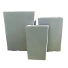 Set de 3 cache-pots carrés gris brut en ciment fibré "spécial exterieur"