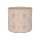 Cache pot cylindre "Mailles" marron clair motif crème