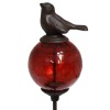 NOUVEAUTÉ : Pic "Oiseau" sur boule en verre rouge