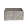 NOUVEAUTÉ : Coupe carrée en ciment beige "Lignes"