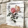 Plaque décorative en métal "Belle rose"