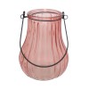 NOUVEAUTÉ: Vase "Ampoule" avec anse métallique - Rose PM