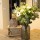 NOUVEAUTÉ: Vase "Rosace" avec anse métallique - Gris foncé PM