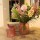 NOUVEAUTÉ: Vase "Chevron" avec anse métallique - Rose PM