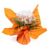 Bouquet bulle 7 tiges - collection uni Orange