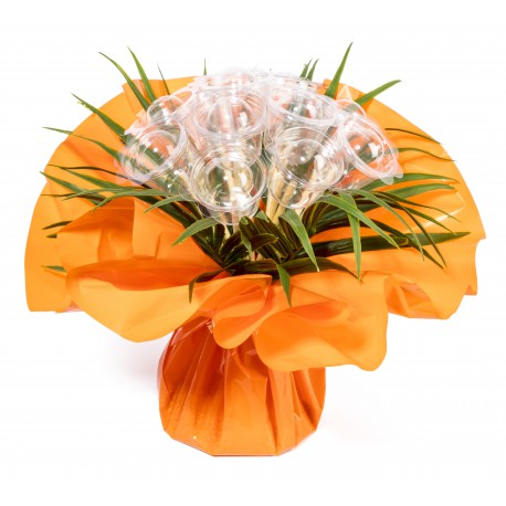 Bouquet bulle 11 tiges - Collection uni Orange