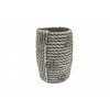 Cache-pot rond en ciment - Collection cordage