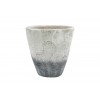 Vase ovale en ciment avec dégradé gris/noir - Sweet Home