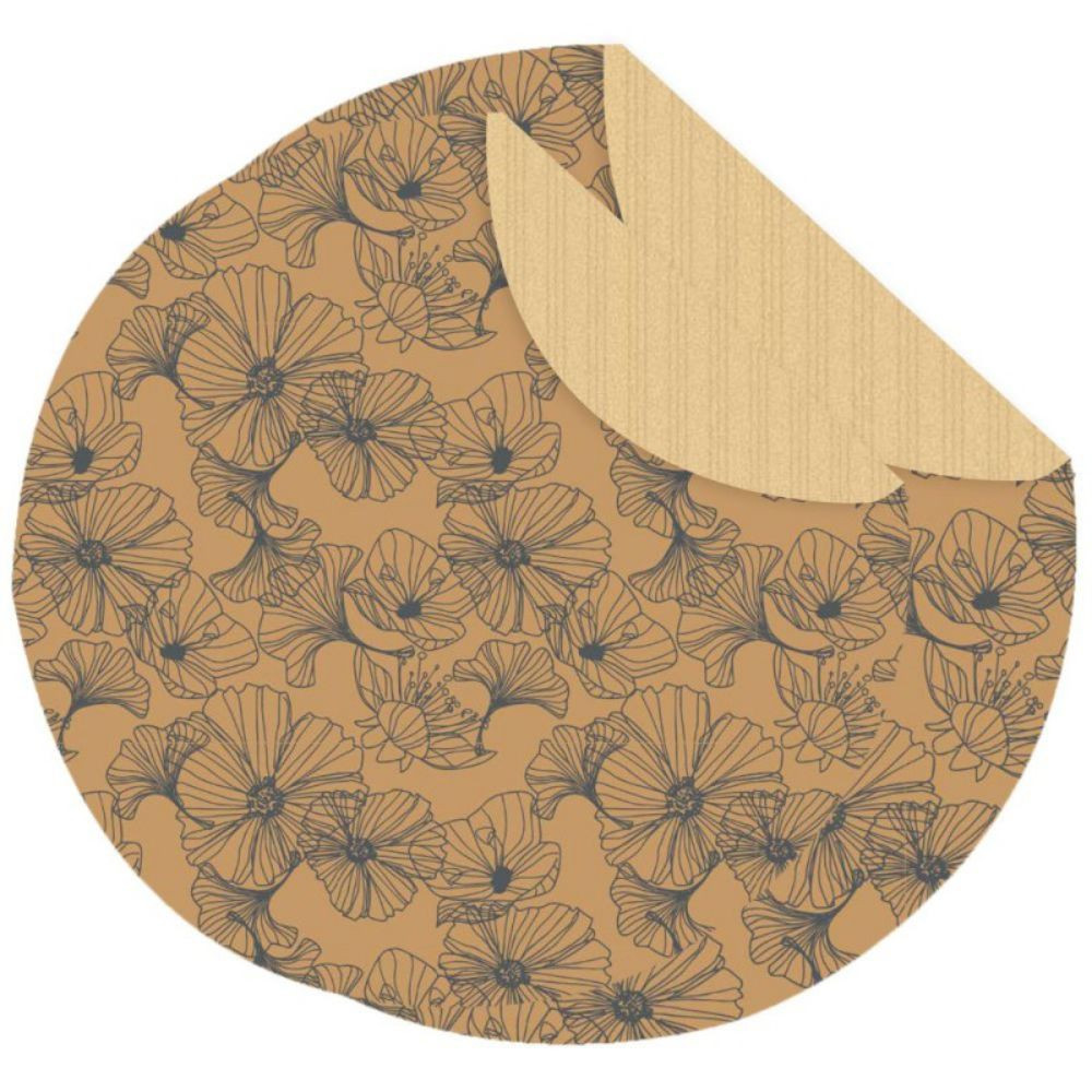 Bouquet bulle 11 tiges prêt à remplir kraft rond imprimé - Ginko Bouquet bulle 11 tiges prêt à remplir kraft rond imprimé - Ginko